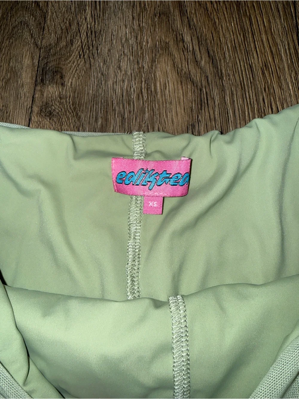 Sage Green Lace Ruffle Mini Skirt Skort